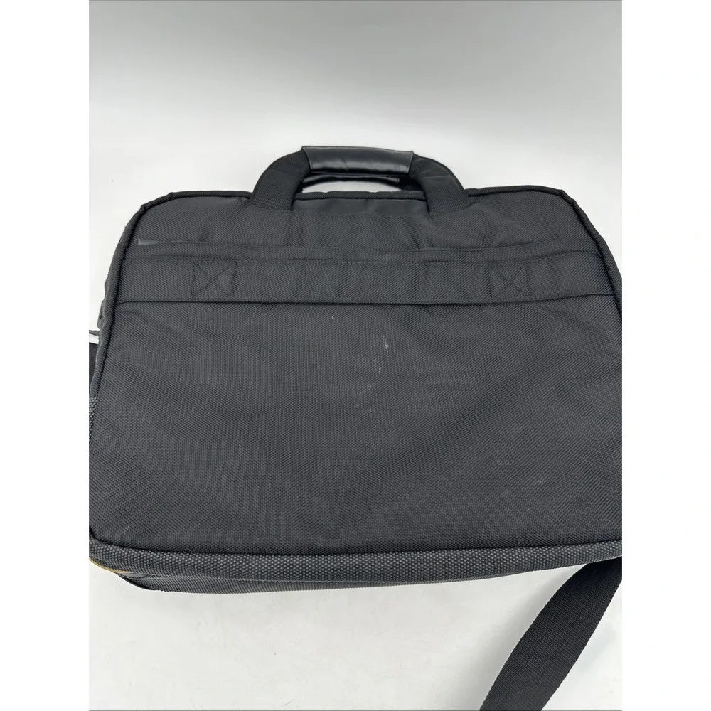 Targus Large Laptop Messenger Bag with Shoulder Strap 17 inch Black Grey Yellow